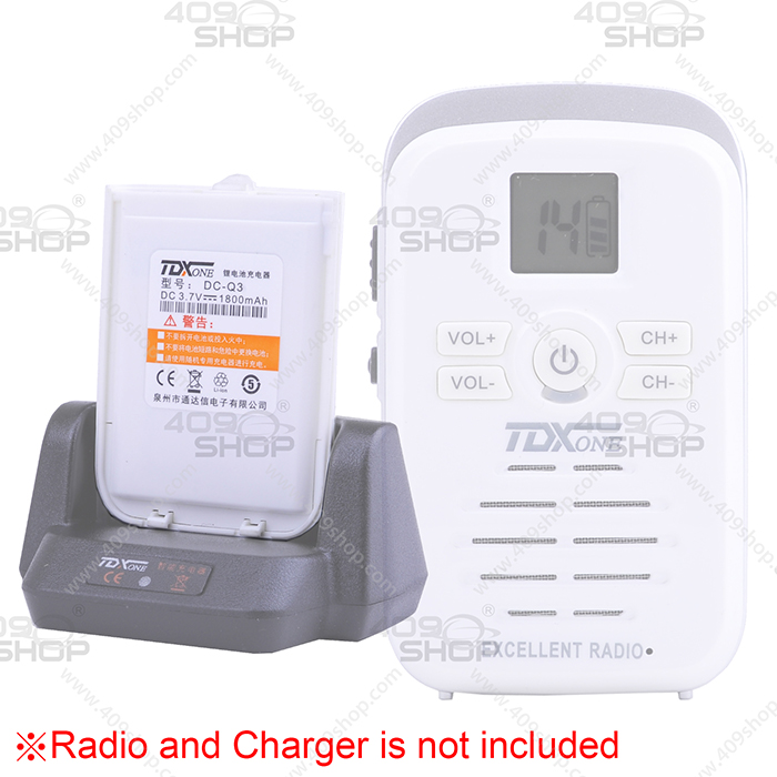 TDXONE TD-Q3 Mini Radio 1800mAh Battery Pack (White)