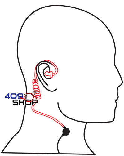Covert Acoustic Tube Earpiece for Motorola MotoTRBO Radio: XPR-6350, XPR-6500, XPR-6550