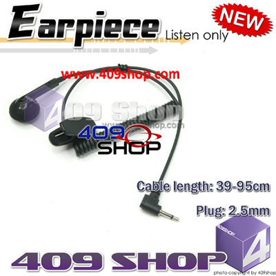 Earpiece with 2.5MM plug for speaker /mic