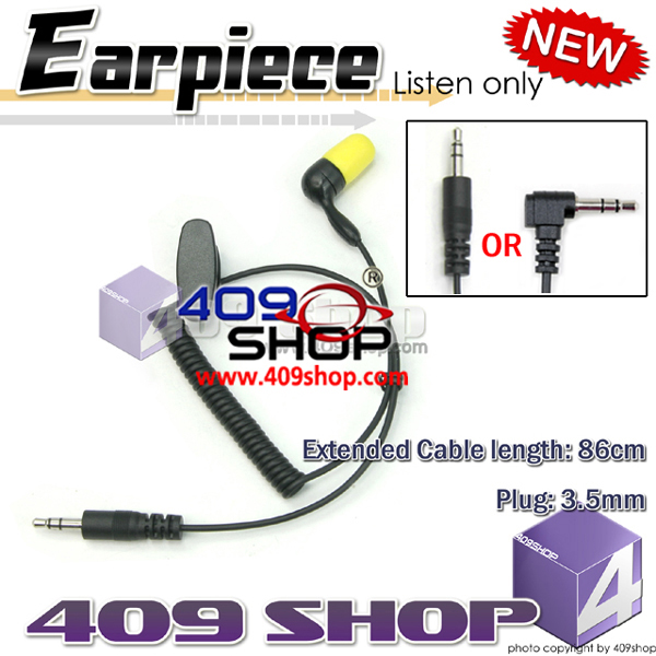Earpiece with 3.5MM plug for speaker /mic
