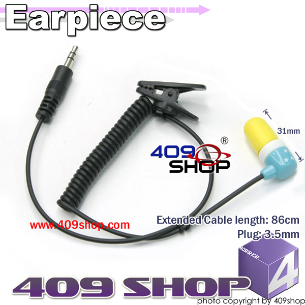 Earp. with 3.5mm plug for speaker/mic (Light blue)