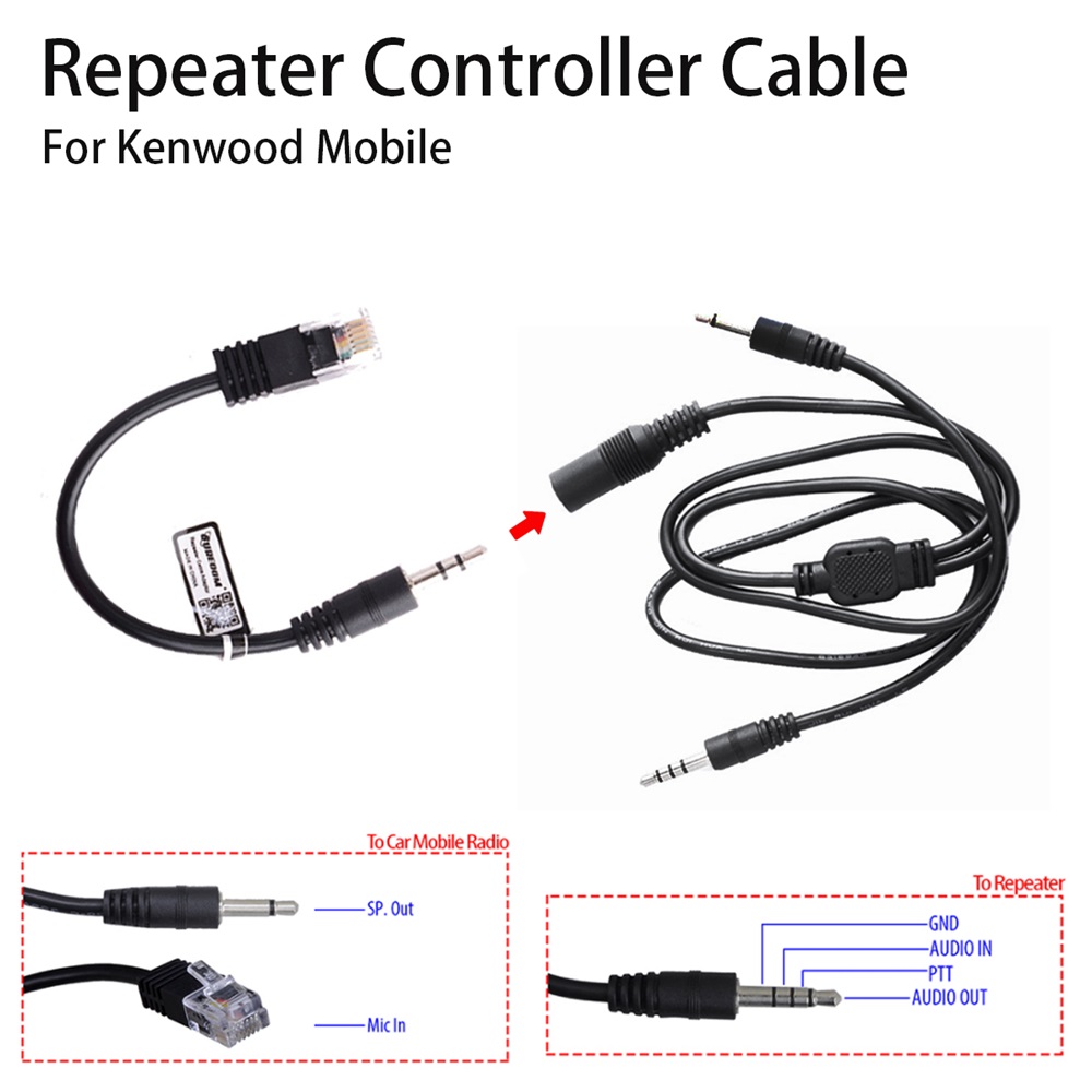 Radio-tone Adaptor Cable for Kenwood Mobile TK-5720 TK-5820 K-7100 TK-8100 Radio