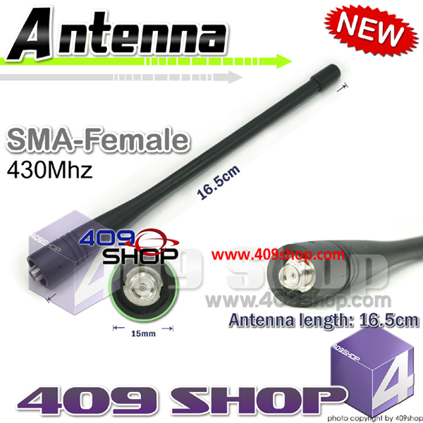 Model No.5-004 SMA - female 16.5CM UHF 430Mhz Whip Antenna
