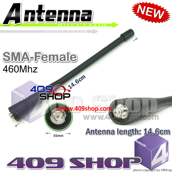 Model No.5-012-460 SMA -female 14.6cm UHF 460Mhz Whip Antenna