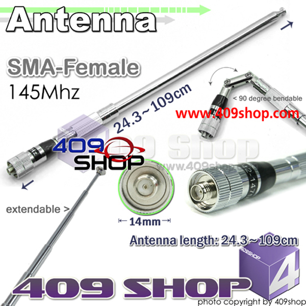 SMA-female VHF 145MHZ TELESCOPIC Antenna