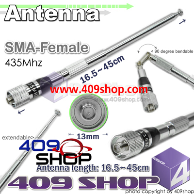 SMA-female UHF 435MHZ TELESCOPIC Antenna