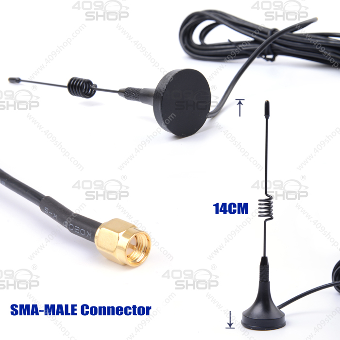 J-NUODA 400-470MHz SMA-MALE boost the signal to extend the 3m Mini Antenna