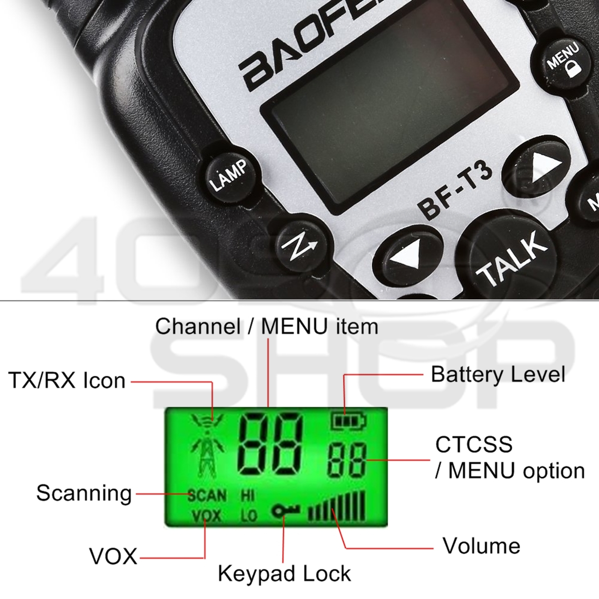  2017 New 2x Baofeng BF-T3 Black Handheld Walkie Talkie UHF Mini Two Way Radio
