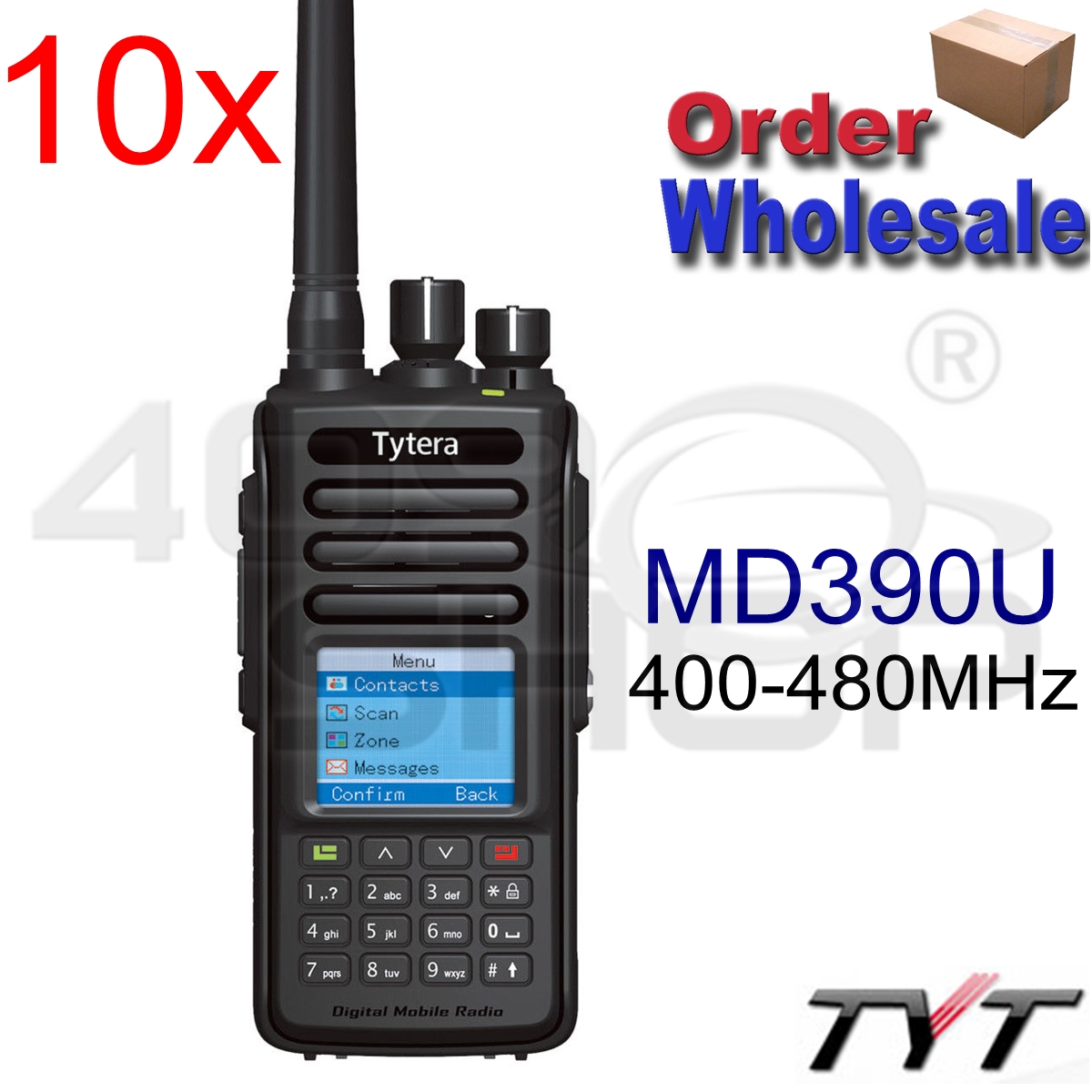 TYT MD-390 IP67 Waterproof Handheld Transceiver Two Way Radio DMR Digital Walkie
