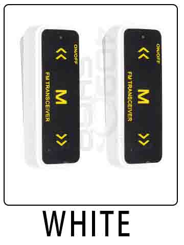 AHUAGO Mini Radio White 16 Channel Walkie Talkie UHF 400-470 MHz 