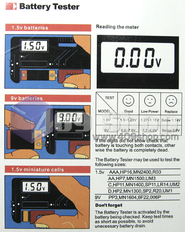 Reading battery