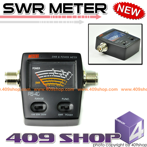 NISSEI RS-40 140-150Mhz /430-450Mhz 200W Power and SWR Meter  409shop,walkie-talkie,Handheld Transceiver- Radio