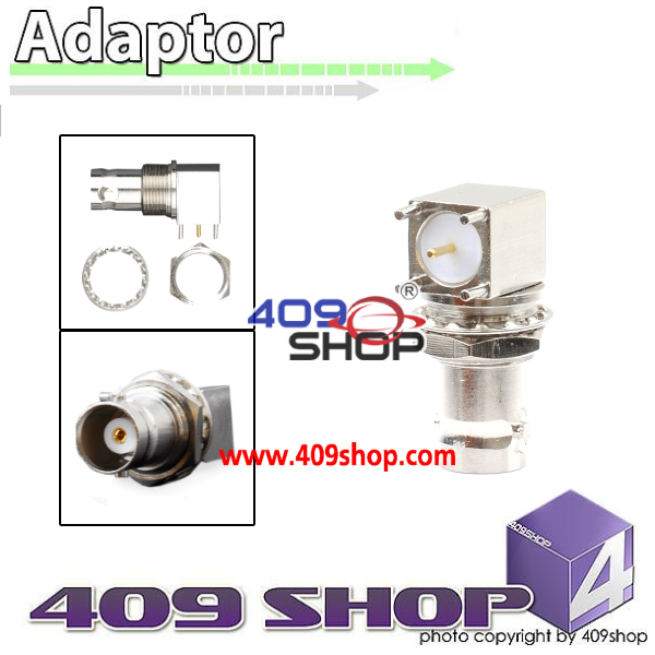 All Copper Connector BNC Female Jack 90° Solder PCB Adaptor 12mm