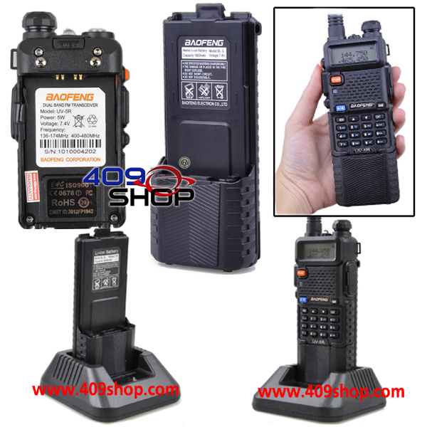 Upgrade Baofeng UV-5R 8W 3800mAh UV5R Portable Walkie Talkie 10KM Long  Range Two Way Radio 3 Antenna - Walkie-Talkie